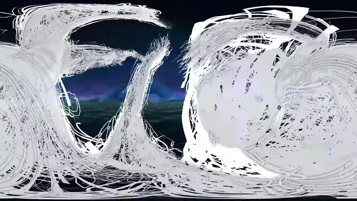 Trazos volumétricos 2D envolventes en 360°